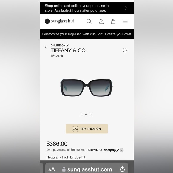 Beautiful pair of Tiffany & Company sunglasses new without tags - Picture 7 of 8